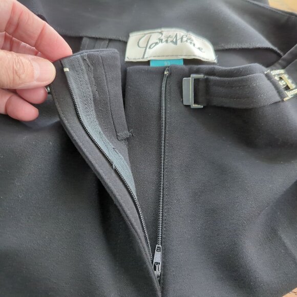 Parisline Vintage Women's Black Straight-Leg Elegant Pants With Rhinestone sz 10 - Picture 8 of 15